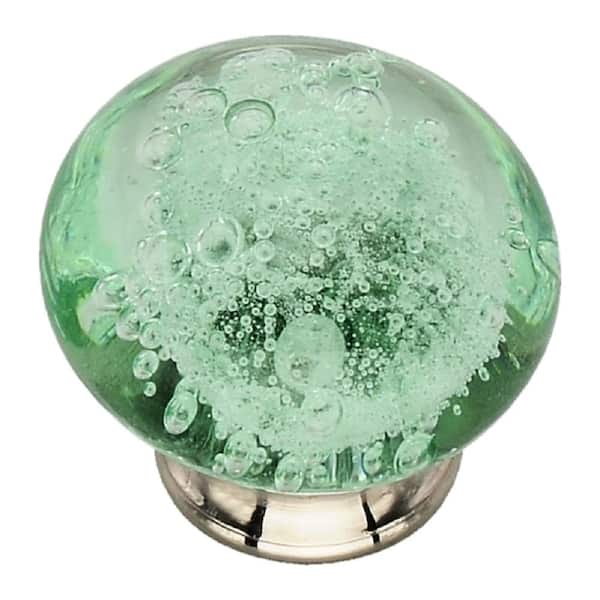 Mascot Hardware 1-1/2 in. Turquoise Bubbled Glass Cabinet Knob
