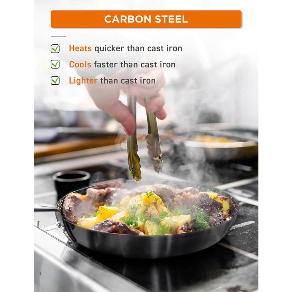 12" Carbon Steel Non-Stick Skillet with Ceramic Coating