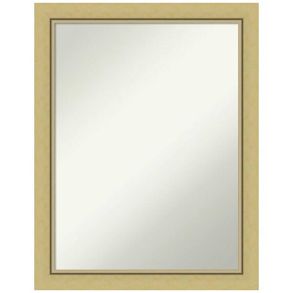 Amanti Art Landon Gold Narrow 21.5 in. x 27.5 in. Framed Non-Beveled Wall Mirror in Gold