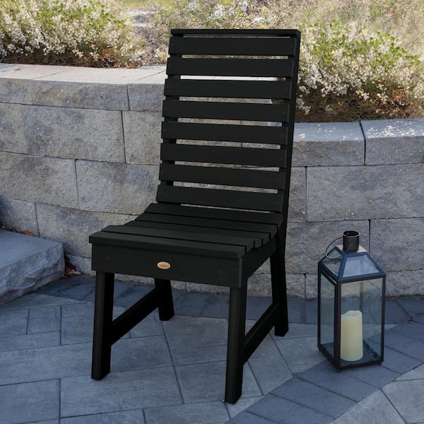 Highwood Weatherly Black Recycled Plastic Dining Side Chair