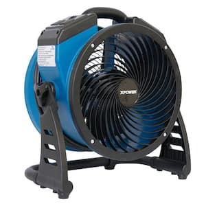 1100 CFM 4-Speed Industrial Axial Air Mover Blower Fan with Power Outlets