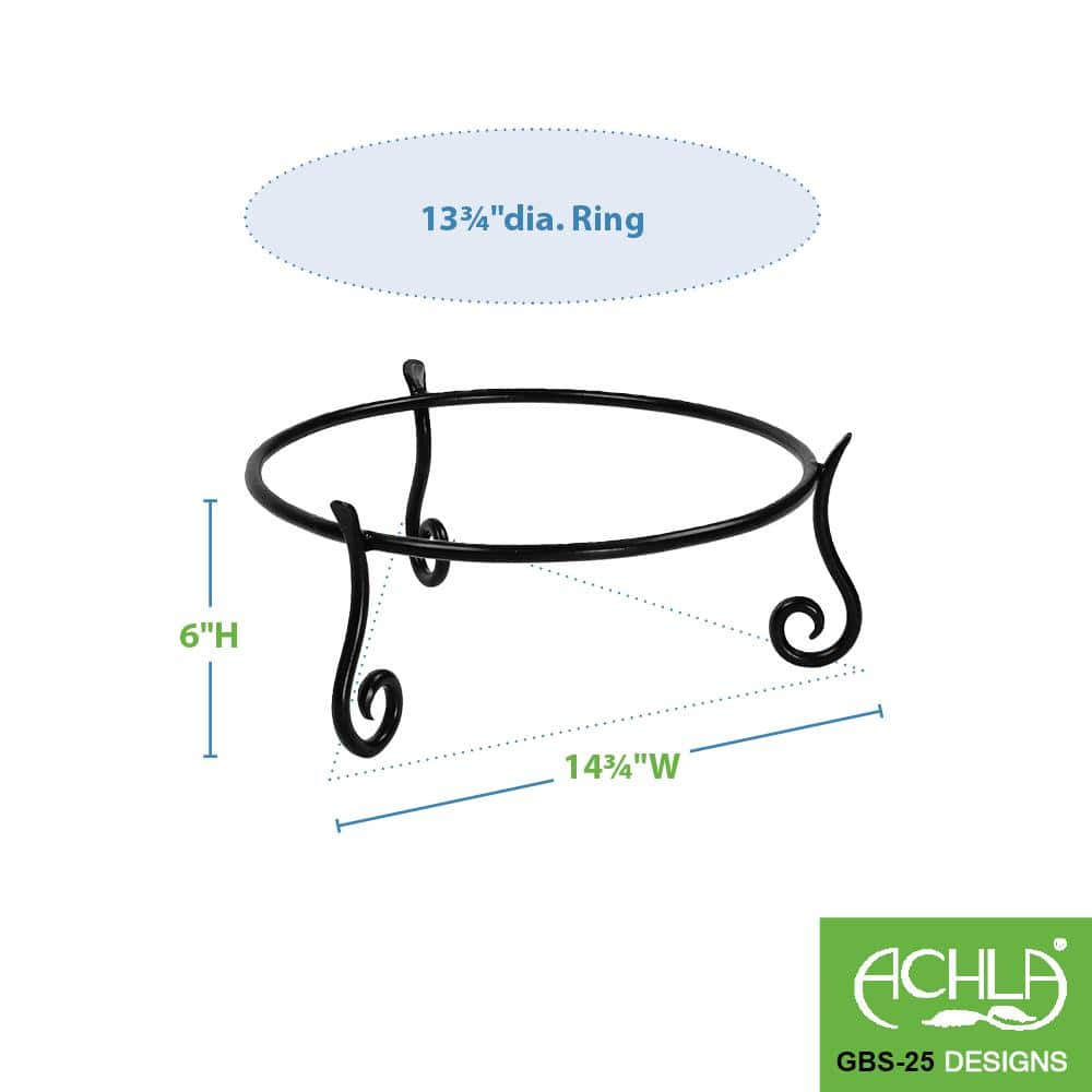 Black Wrought Iron Short Plant Stand