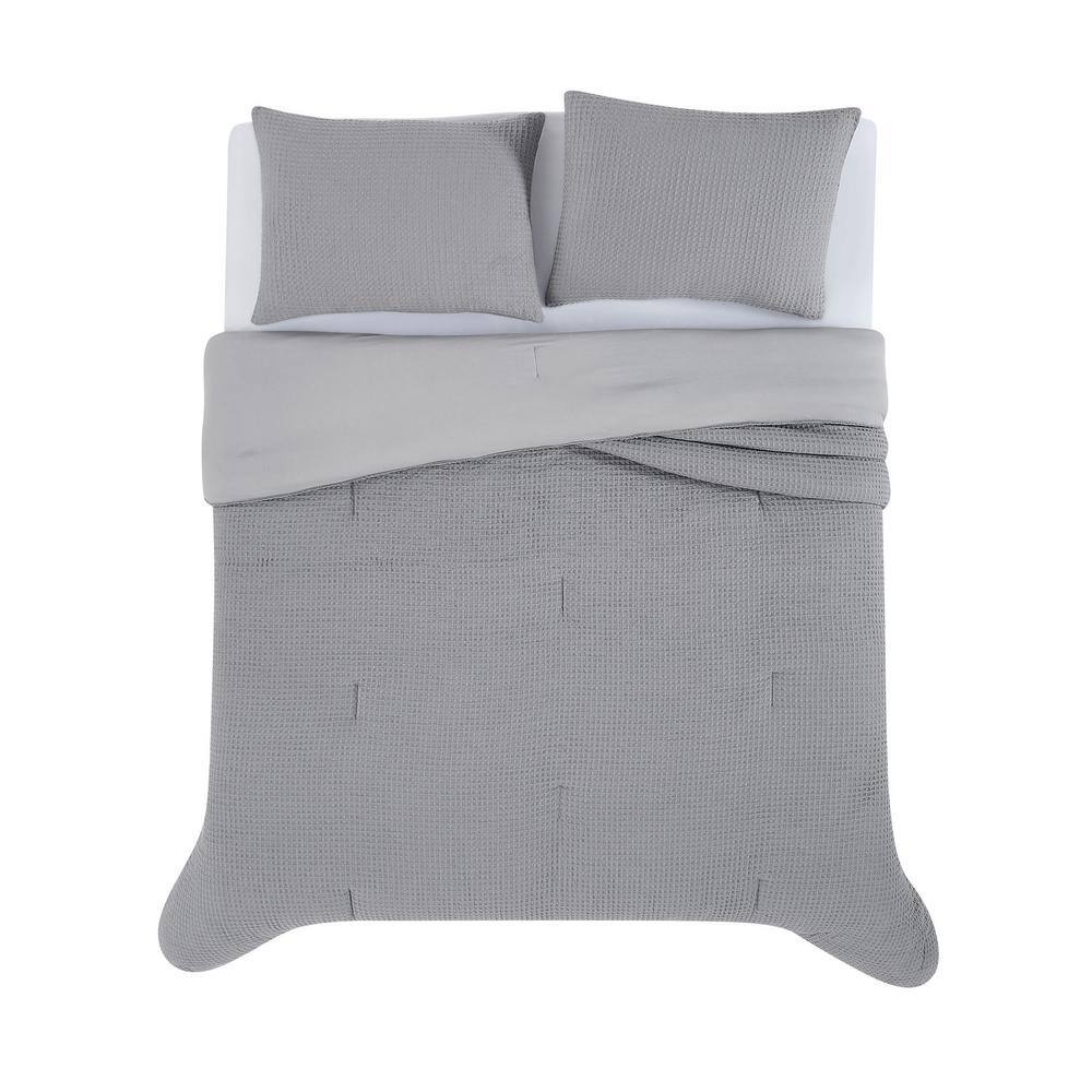 Gray Full/Queen Organic Microfiber Comforter Set