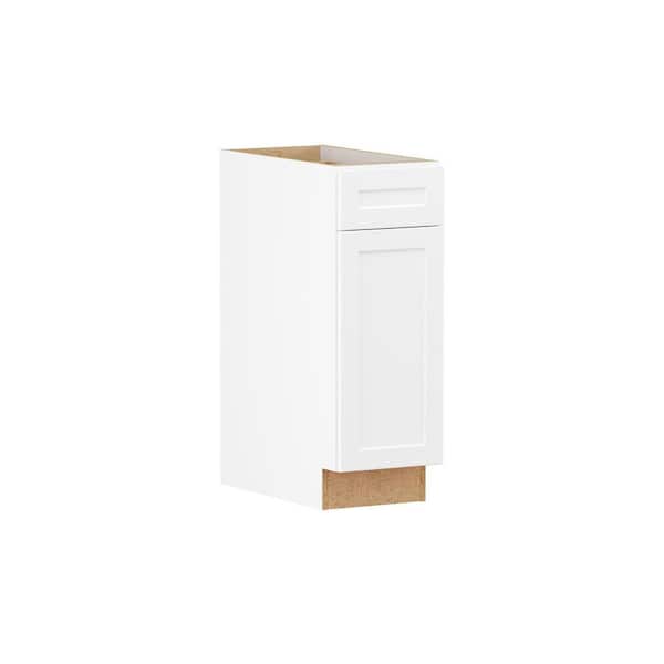 Designer Series Melvern 12 in. W x 24 in. D x 34.5 in. H Assembled Shaker Base Kitchen Cabinet in White