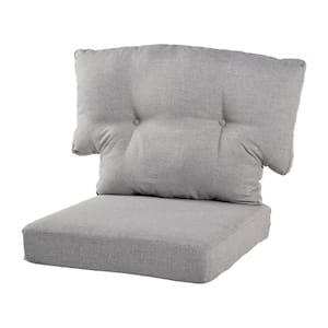 Charlottetown 23.5 in. x 26.5 in. 2-Piece Outdoor Chair Cushion in True Gray