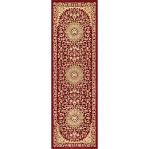 Timeless Aviva Red 2 ft. x 7 ft. Traditional Runner Rug