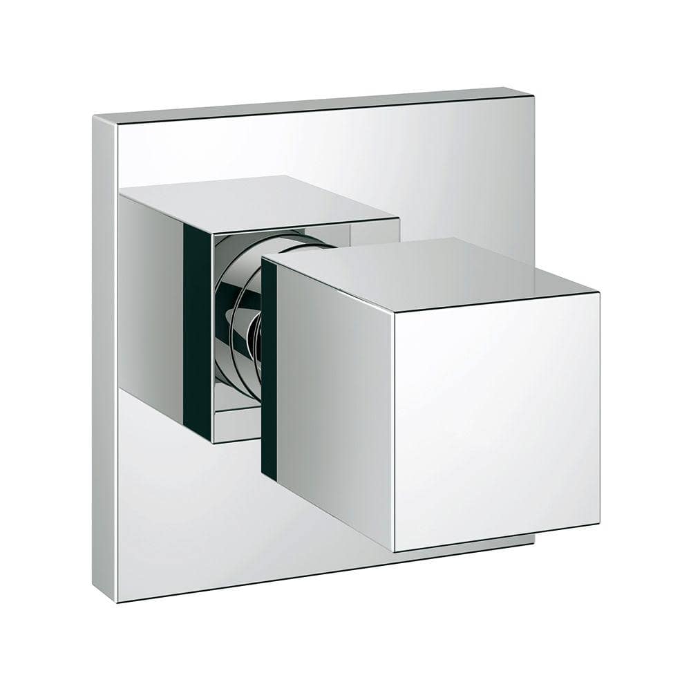 Modern Eurocube Chrome Shower Trim with Square Concealed Valve