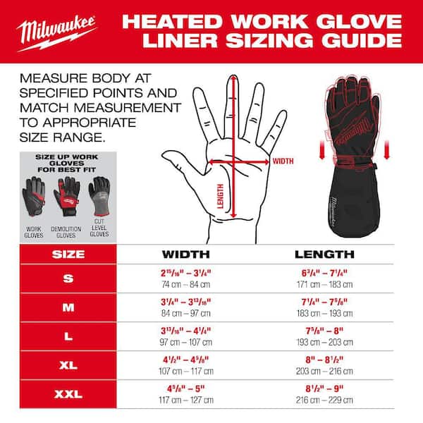 Milwaukee Unisex Medium Heated Gloves Liners M701B-21M - The Home