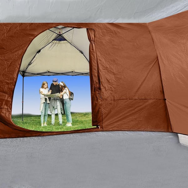 10 ft. x 10 ft. Orange Pop Up Canopy Side Tent Compatible with 10