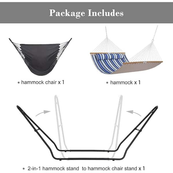 SUNCREAT 12 ft. 2-in-1 Indoor/Outdoor Portable Hammock Swing