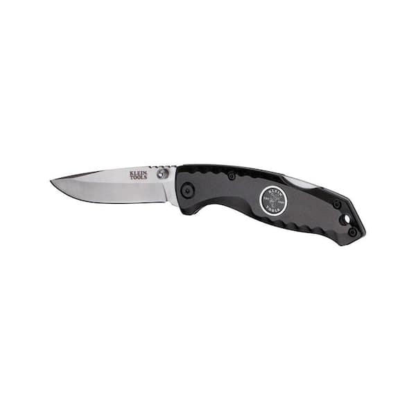 Klein Tools 2.875 in. Stainless Steel Straight Edge Drop Point Pocket Knife