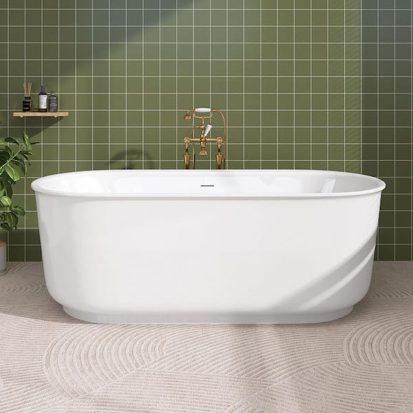Zeafive Lax 59 in. x 29.5 in. Soaking Bathtub Right Corner