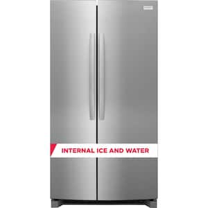 Gallery 36 in. 25.6 cu. ft. Standard Depth Side-by-Side Refrigerator in Stainless Steel with Internal Water Dispenser