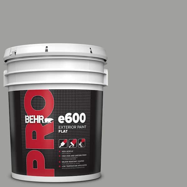 BEHR PRO 5 gal. #MQ6-22 Gateway Gray Flat Exterior Paint