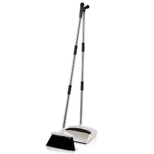 Green Upright Broom and Dustpan Set TG07-KJ045 - The Home Depot