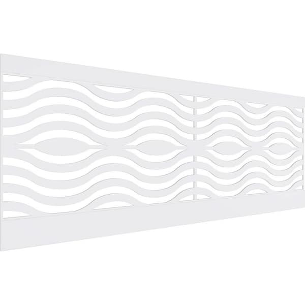 Ekena Millwork 36 in. H x 94-1/2 in. W 23.64 sq. ft. Parker PVC Wainscot Paneling Kit