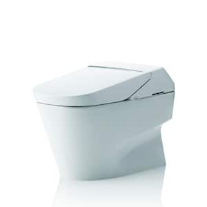 Neorest 700H 12 in. Rough In Two-Piece 0.8/1.0 GPF Dual Flush Elongated Toilet in Cotton White Integrated Bidet Toilet
