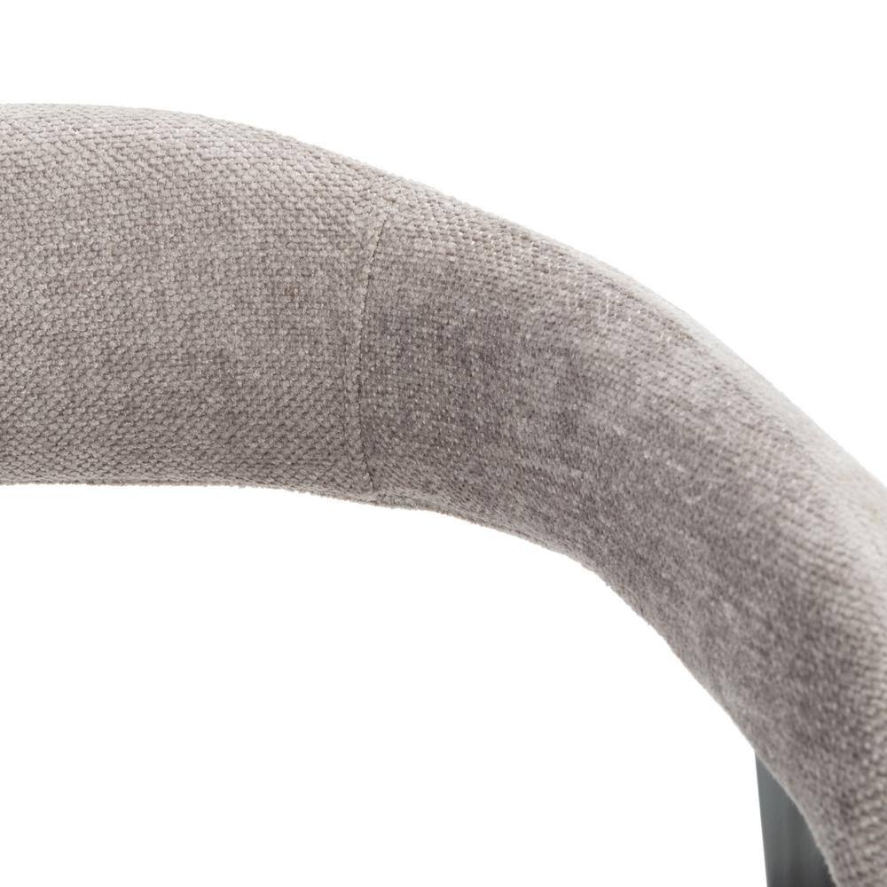 Izzy 33" Gray Chenille Upholstered Arm Chair with Metal Frame