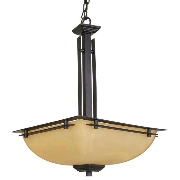 Yosemite Home Decor Half Dome Lighting Collection 2-Light Venetian Bronze Hanging Pendant