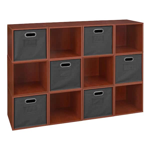 Niche 39 in. H x 52 in. W x 13 in. D Wood 12- Cube Organizer