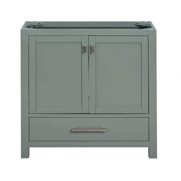 Modero 36 in. Bath Vanity Cabinet without Top in Smoke Green Assembled