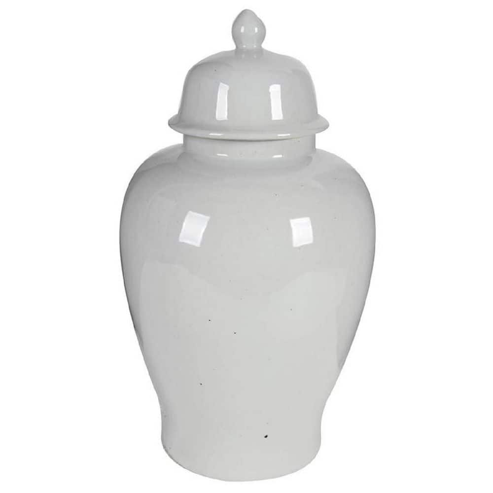 Porcelain Ginger Jar with Lid-D 13.3 x 23 in. - White price history on PriceWatchPro