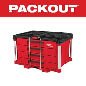PACKOUT 22 in. Modular 4-Drawer Tool Box with Metal Reinforced Corners and 50 lbs. Capacity