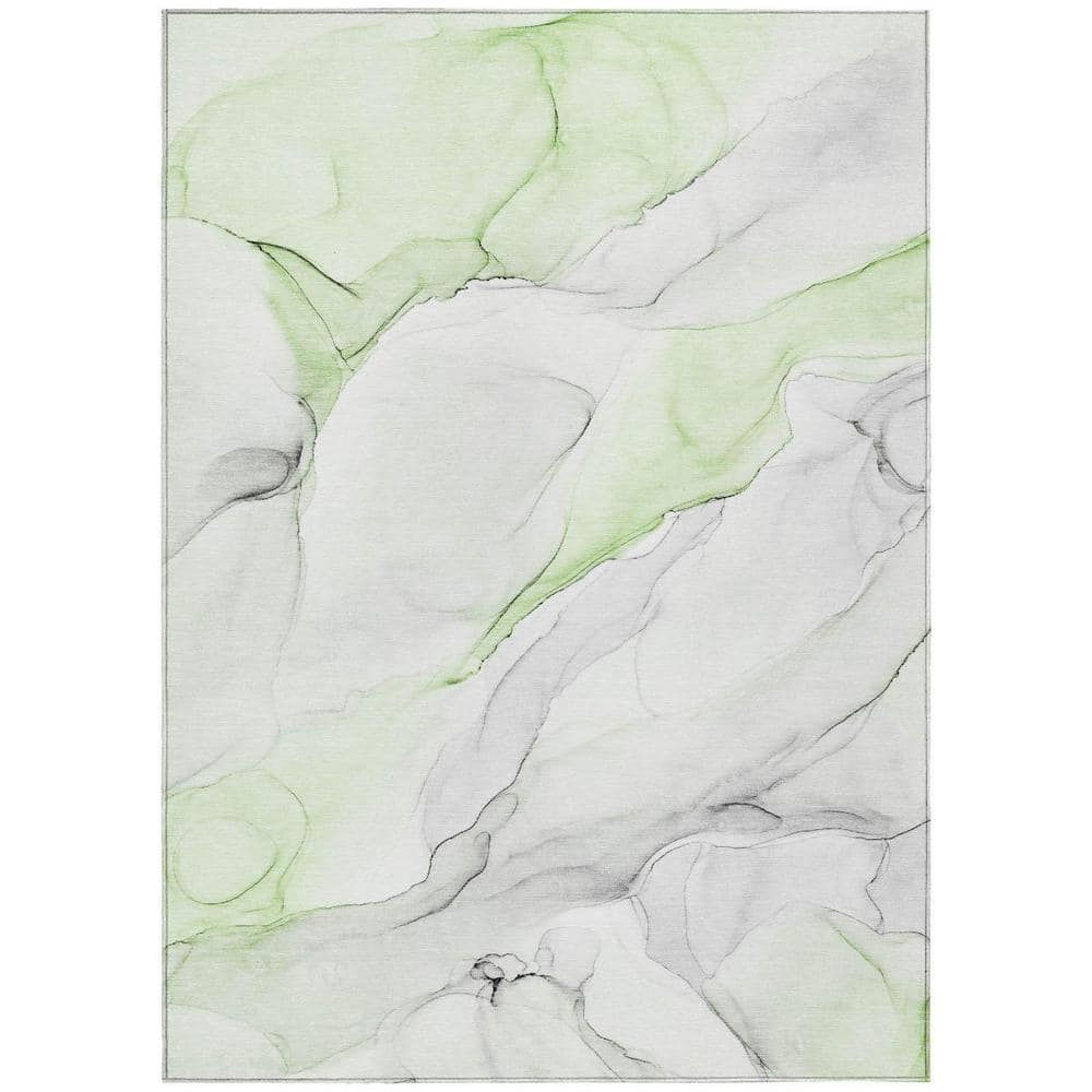 Green 3 ft. x 5 ft. Abstract Indoor / Outdoor Area Rug price history on PriceWatchPro