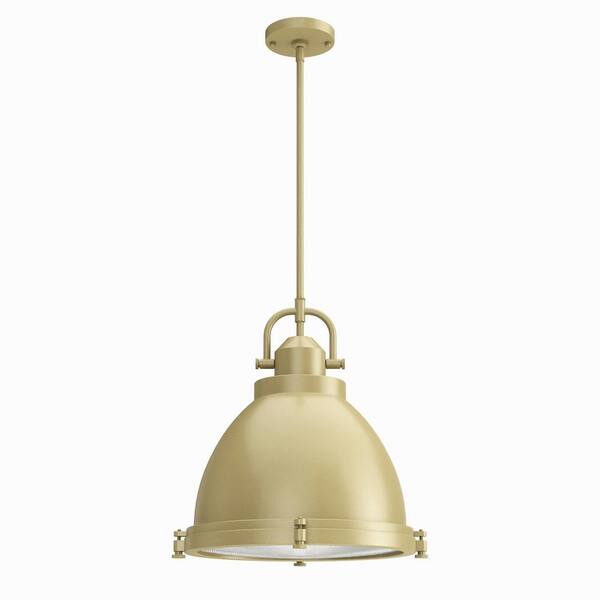 Hunter Bridgemoor 3 Lights Modern Gold Brass Pendant with Metal Shade ...