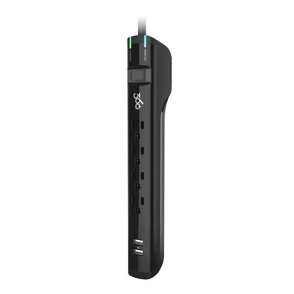 360 Electrical Suite 2.4 3 ft., 4-Outlet Surge Protector Strip w/2.4A 2-Port USB