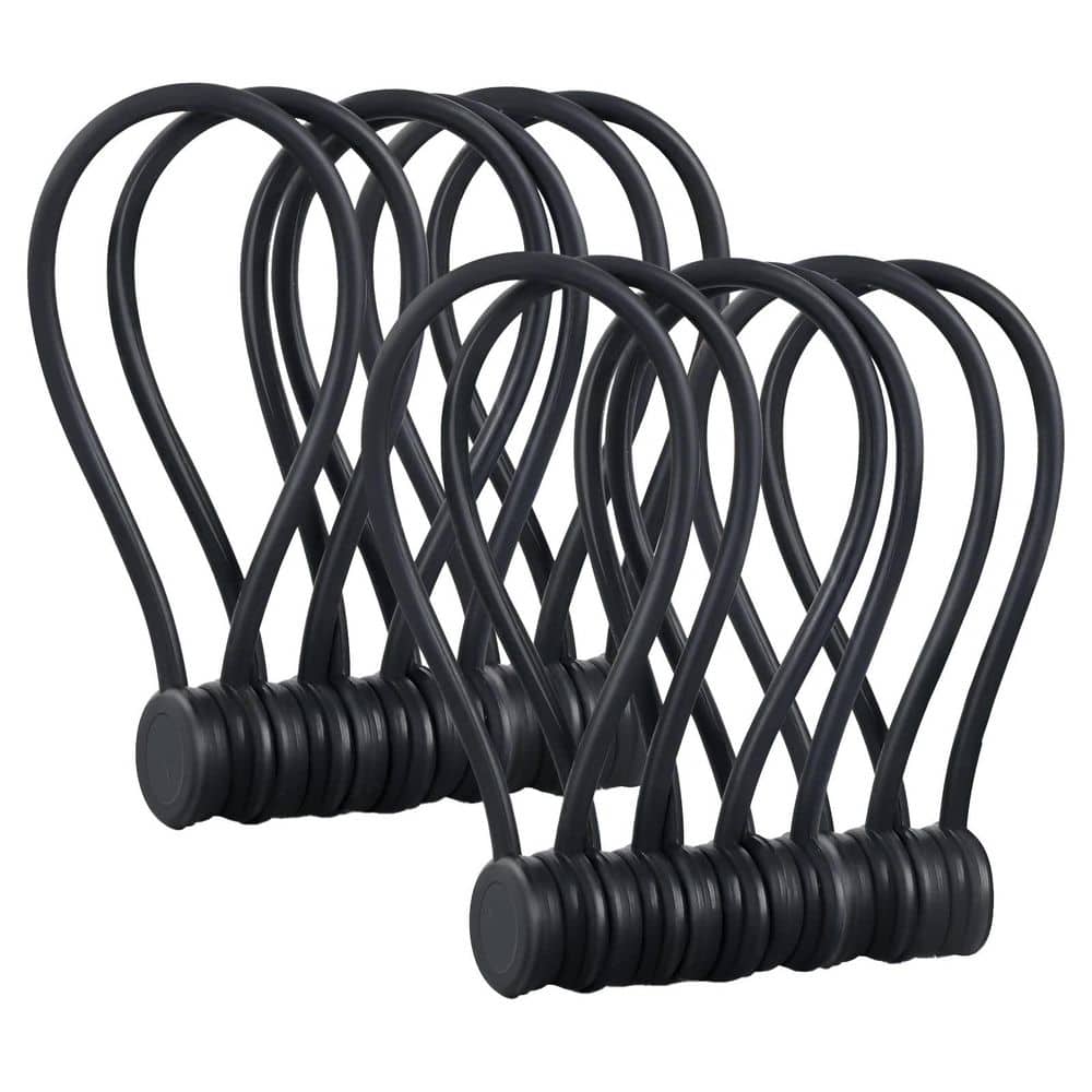 Magnetic Silicone Cable Ties Organizer Reusable Twist Ties for Cable Management Black 12 Pack price history on PriceWatchPro