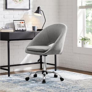 Tapley Retro Upholstered Office Chair in Gray