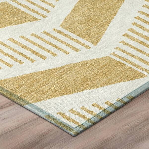 Chantille Machine Washable Indoor/Outdoor Abstract ACN2910 Gold 10 ft. x 14 ft. Area Rug