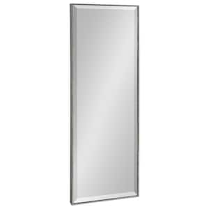 Rhodes 48 in. x 16 in. Classic Rectangle Framed Dark Silver Wall Mirror