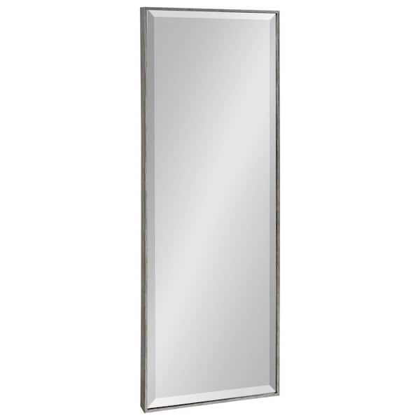 Kate and Laurel Rhodes 48 in. x 16 in. Classic Rectangle Framed Dark Silver Wall Mirror