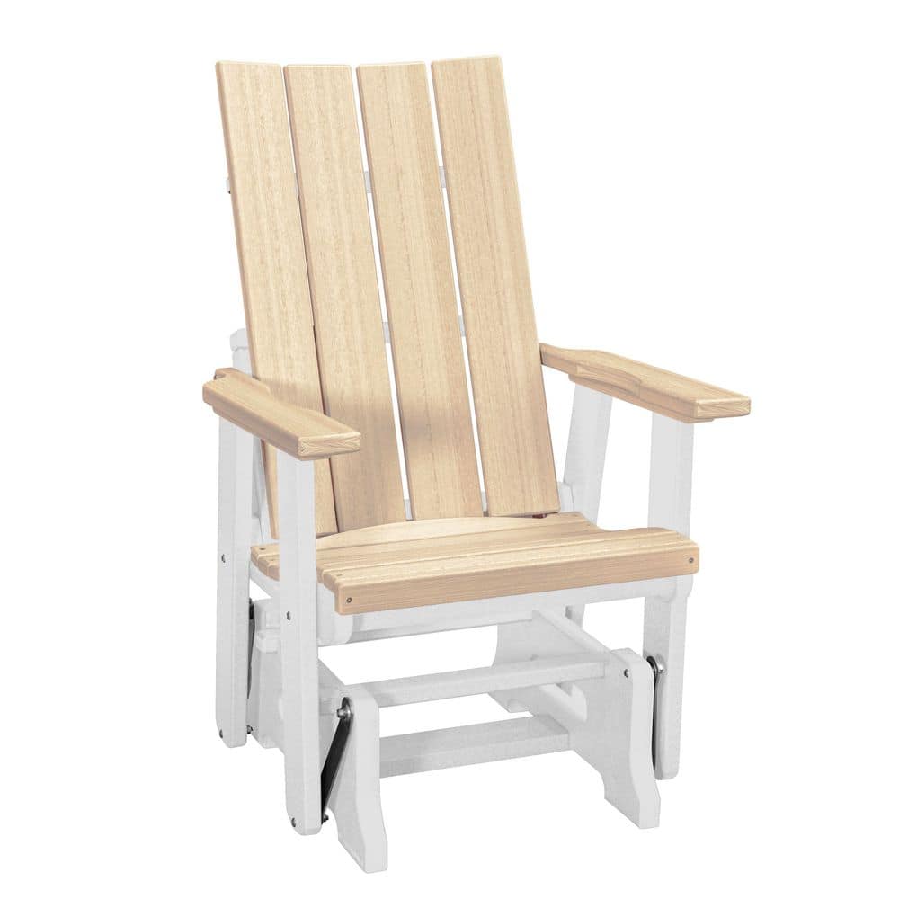 Brandon Series 27 in. 1-Person White High Density Polyethylene Plastic Outdoor Glider price history on PriceWatchPro