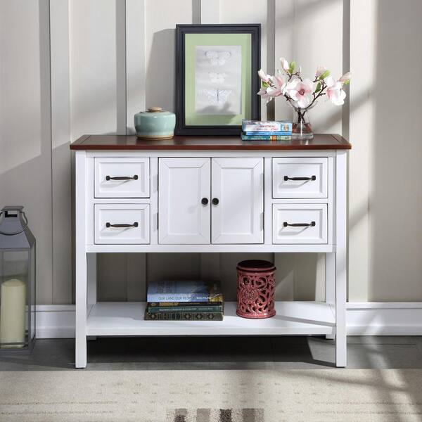 buffet table white wood