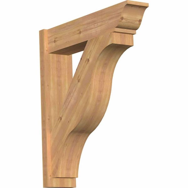 Ekena Millwork 8 in. x 36 in. x 32 in. Western Red Cedar Fuston Traditional Smooth Outlooker