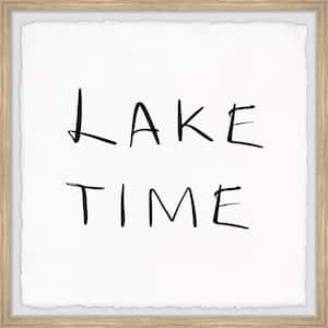 "Living on Lake Time" by Marmont Hill Framed Typography Art Print 12 in. x 12 in.