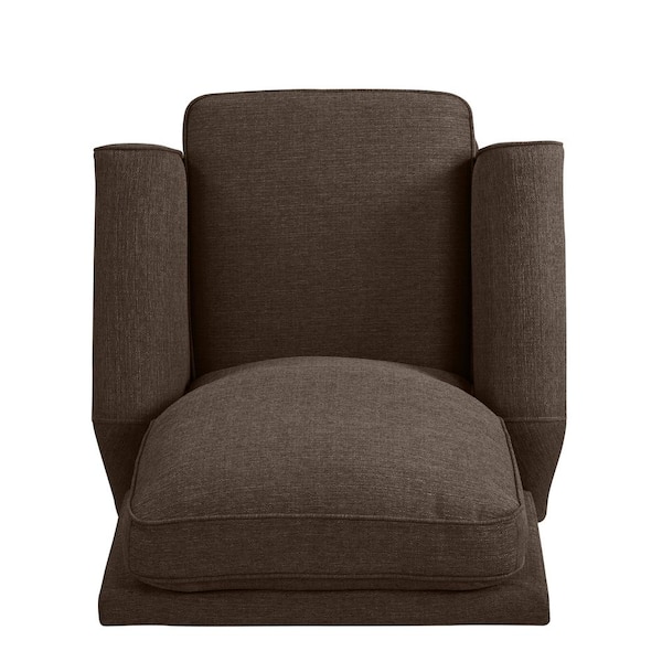 Westeros Traditional Wingback Fabric Roll Arm Push Back Recliner