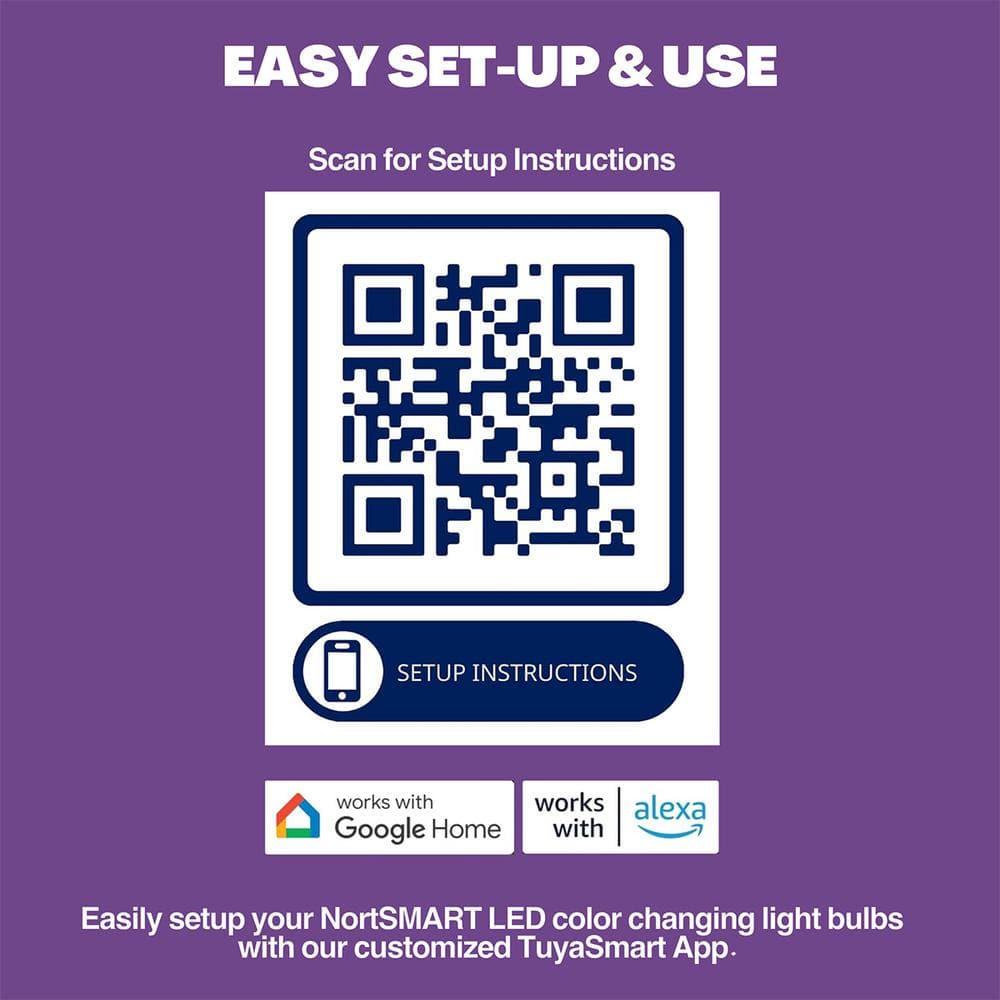 NorbSMART 9W Multicolor Dimmable LED Smart Light Bulb