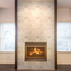 Light Travertine Cream 4 in. x 4 in. Tumbled Natural Stone Wall and Floor Tile (1 sq. ft./Pack)