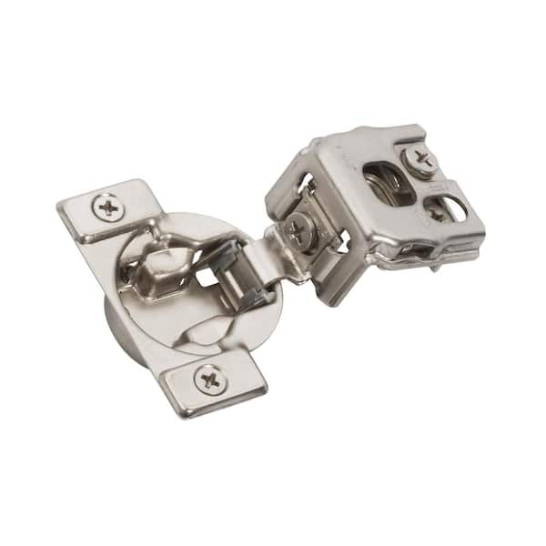 2-Pack Nickel 1 1/4 inch  32mm  Overlay Face Frame Self Close Concealed Cabinet Hinges