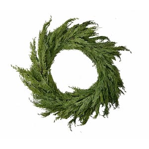 24 in. Artificial Cedar Wreath