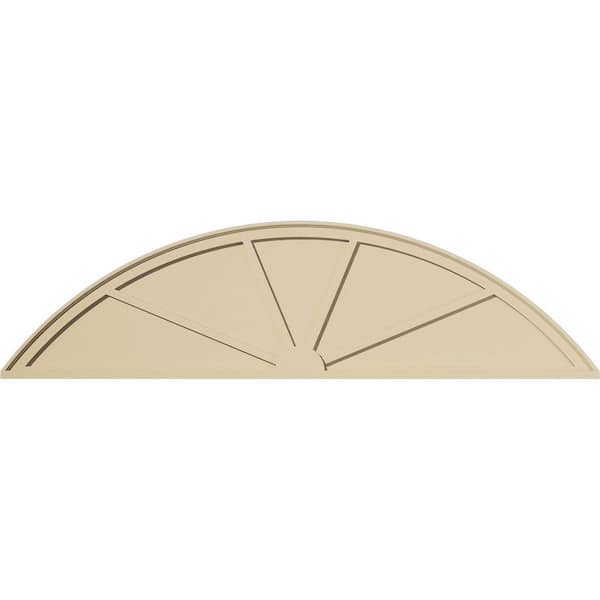 Ekena Millwork 76-in W x 20-in H x 2-in P Segment Arch 4-SpokeSignature Urethane Pediment, Primed Tan