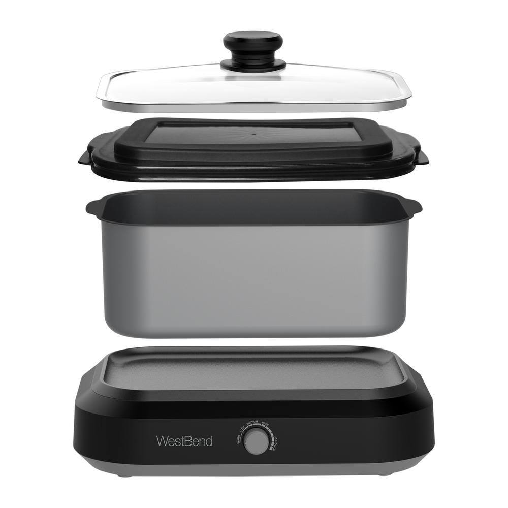 Silver 5-Quart Non-Stick Versatility Slow Cooker