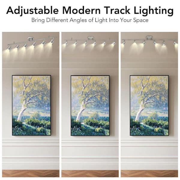 Lecoht 3.7 ft. 6-Light Brushed Nickel Integrated LED Ceiling