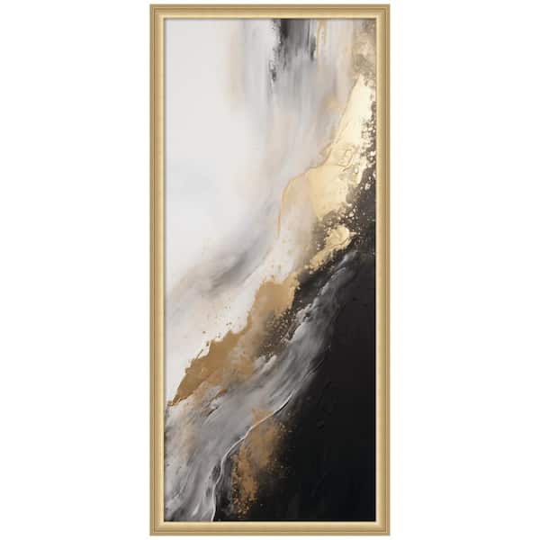 Florence "Luxe Drift Modern Glamour Abstract" by The Creative Bunch Studio Abstract Framed Art Print 42 in. x 19 in.