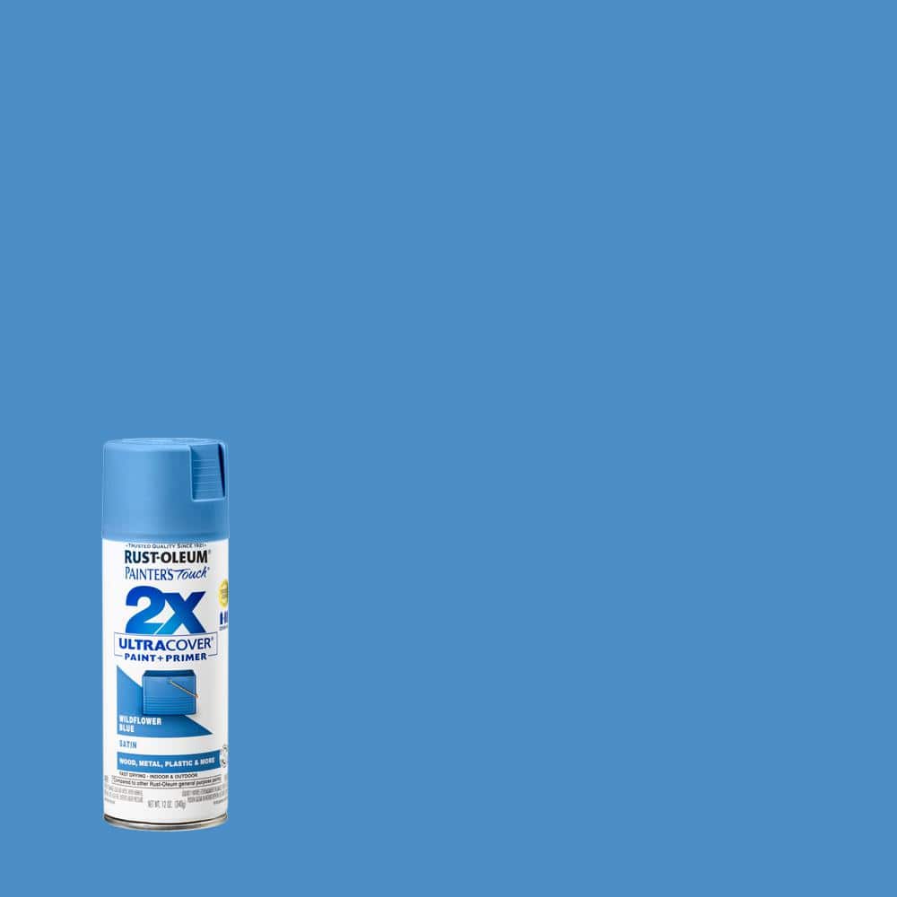 Rust-Oleum Painter's Touch 2x 12 oz. Satin Wildflower Blue General Purpose Spray Paint (6-pack)