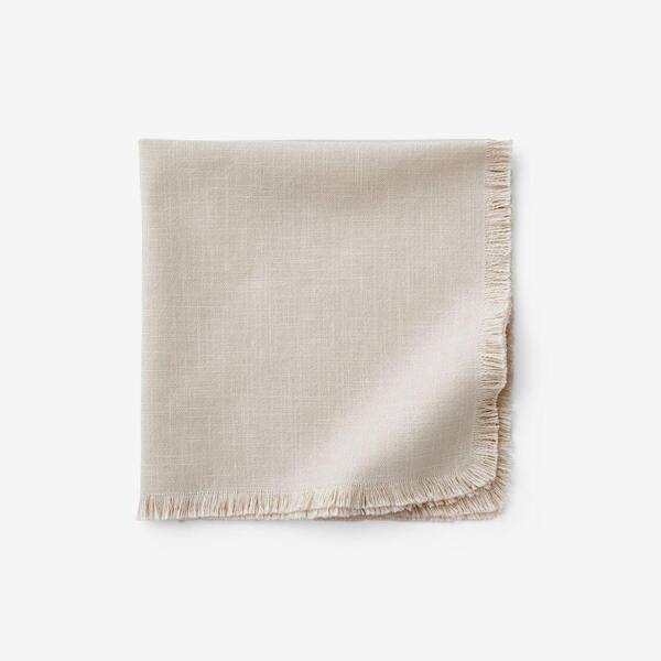 Company Cotton 19 in. W x 19 in. H Putty Solid Fringe Turkish Cotton Napkin (Set of 4)